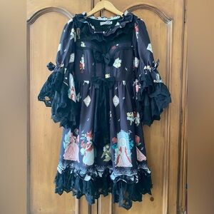 Magic Tea Party Ada's Flowers Retro Women’s XL Dress Lace Whimsy Fantasy Bows